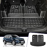 Rongtaod Cargo Mat Compatible with 2021-2025 2026 Kia Sorento Cargo Liner Trunk Mat TPE All Weather Back Seat Cover Protector 2024 Sorento Accessories (Trunk Mat with Backrest Mat)