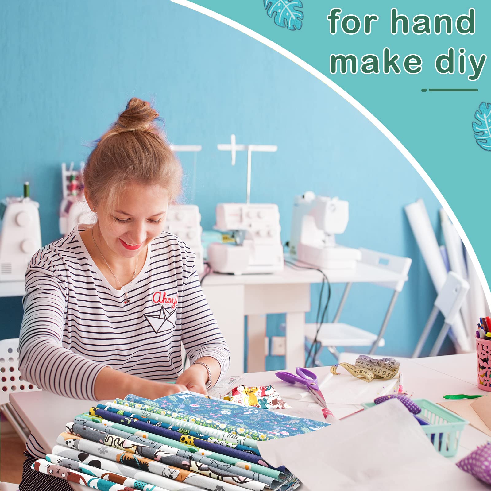 40 Pcs 10 x 10 Inches Cotton Fabric Bundle Squares Precut Fabric Squares Multi Color Floral Fat Sheets for Craft DIY Quilting Sewing (Classic Patterns)