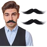 Yan Dream Classic Fake Mustache Self Adhesive Costume Facial Hair Stick On Fake Moustache for Party