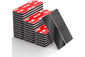 PHIXBEAR 24 Sets of Hook and Loop Tape Fasteners, Made of 3m Gpl060, No Residue, Heat and Cold Resistant, for Car Floor Mats, EZ Pass, Home, and Office, 1 X 2.75in