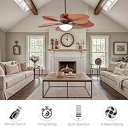 DWVO 46" Tropical Ceiling Fan with Light