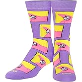 Cool Socks, SpongeBob SquarePants, Patrick, Mens Womens Crew, Funny Print, Large