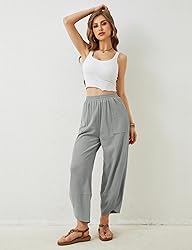 Xiaoxuemeng Womens Baggy Wide Leg Pants Casual