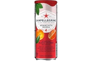 SAN PELLEGRINO Sanpellegrino Blood Orange Italian Sparkling Drinks, 11.15 fl oz. Sleek Cans (24 Count)