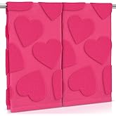DERTE 2 Pcs Heart Valentine's Day Hand Towels Set Red Bathroom Decorative Towel 13.7 x 29.5 Inches Soft Cotton Kitchen Towels for Drying Cleaning Cooking Loved Ones