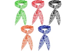 SATINIOR 5 Pcs Cooling Neck Wraps Ice Wrap Scarf Neck Bandana Cooler for Hot Weather Summer Women Men Walking Riding Outdoor