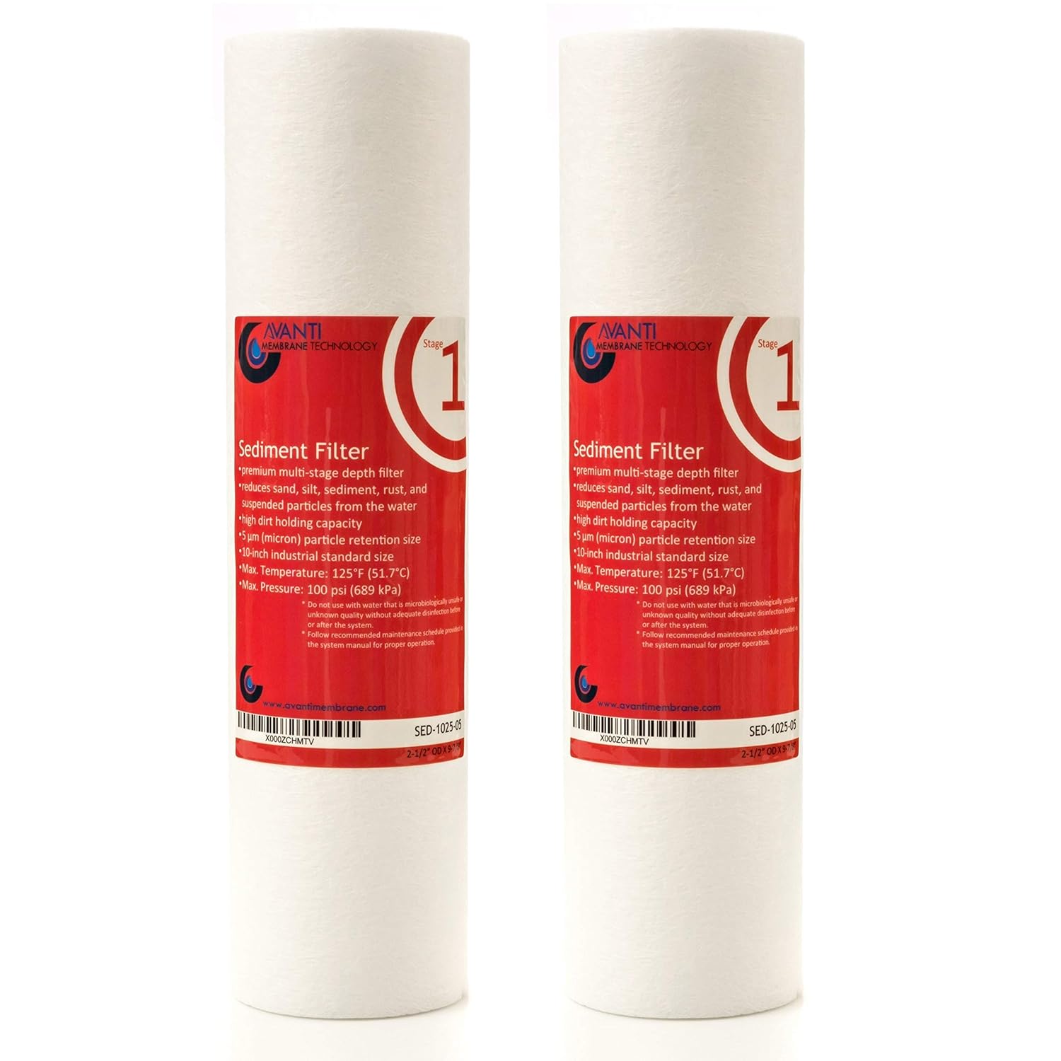 OD 2.5 inch, 10 micron, 5 certified, NSF system water