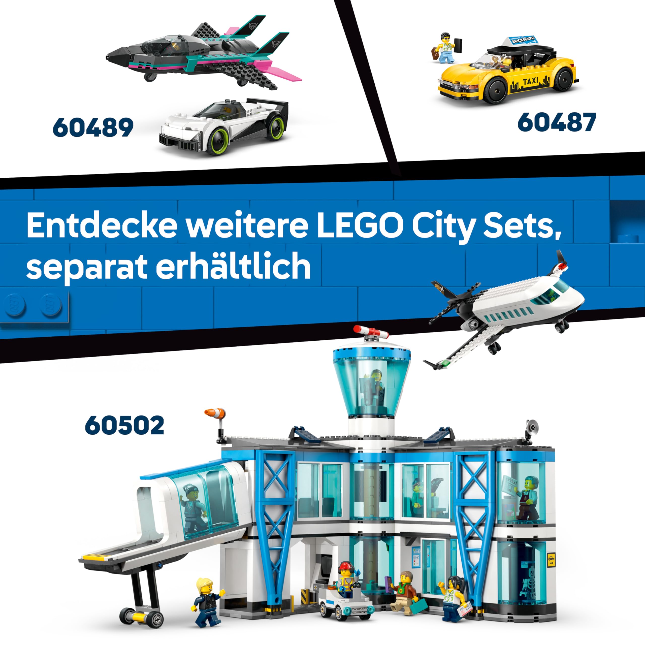LEGO City Flughafenlöschfahrzeug - Spielzeug Einsatzfahrzeug - Modellbau mit 4 Feuerwehr Minifiguren - Geburtstagsgeschenk für Jungen ab 7 Jahren und Technikfans - 60499 7