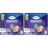 TENA Adult Incontinence, Discrete Disposable, Underwear, Comfortable Fit, Overnight Protection, Unisex, Small (S), 13 Count (