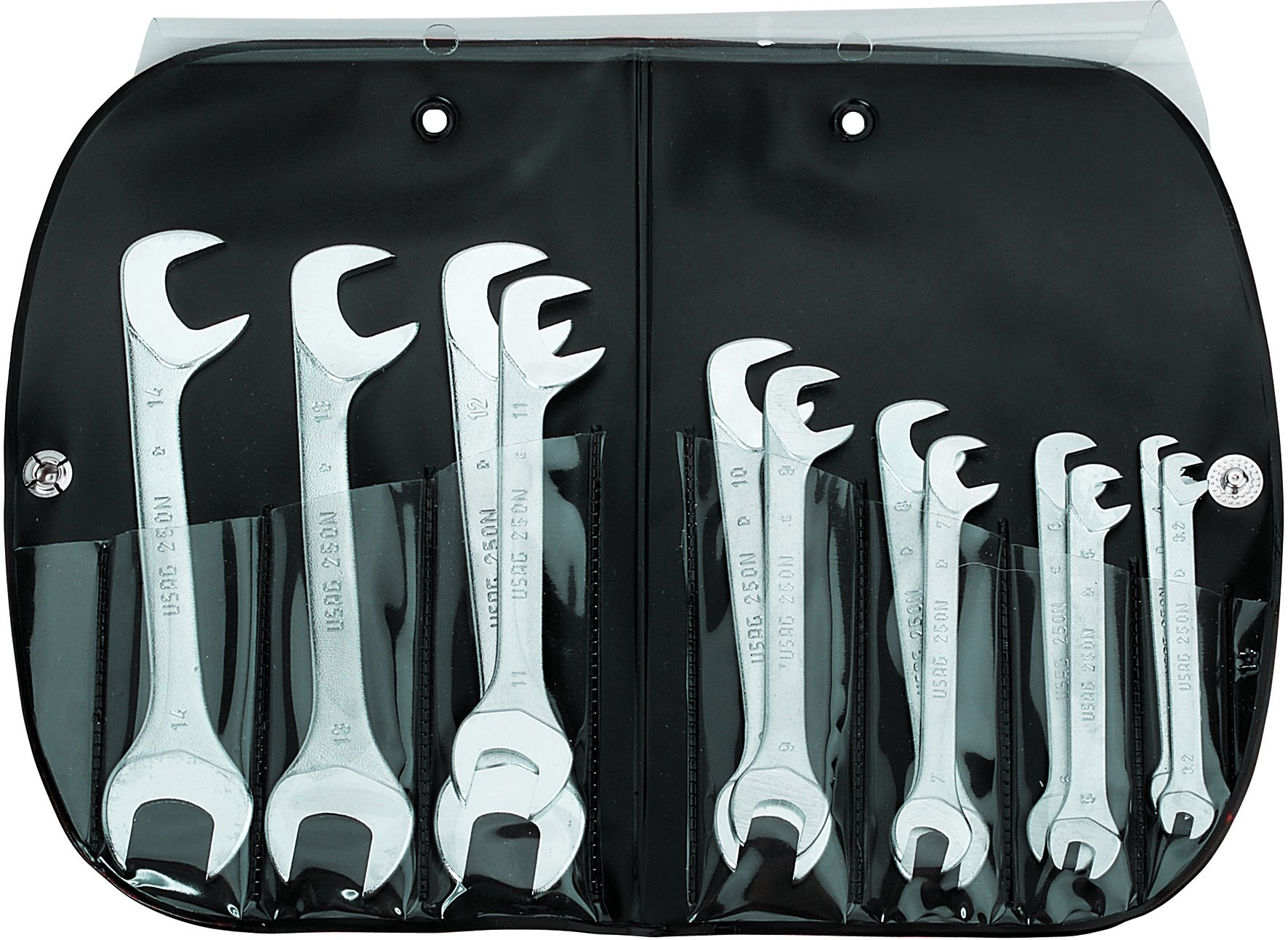 USAG 250 N/SE12 - Set of Twelve Small Double Ended Open jaw Wrenches