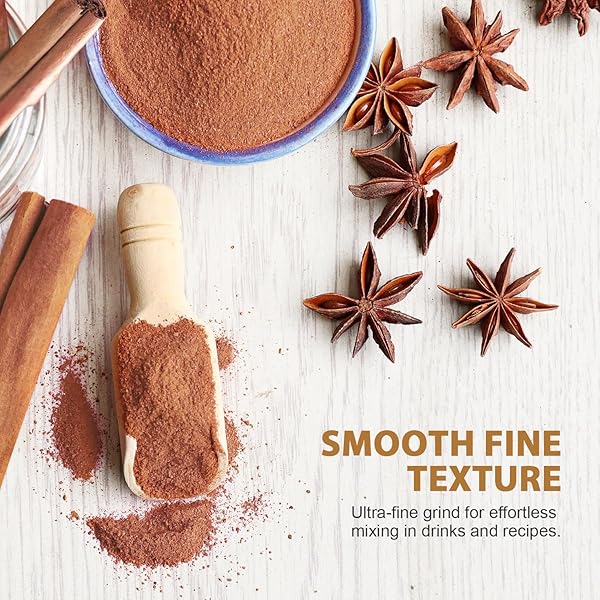 SOEOS ORGANIC CEYLON CINNAMON POWDER, 8OZ (PACK OF 1), PREMIUM GROUND CINNAMON, NON-GMO, GLUTEN-FREE, FRESHLY PACKED