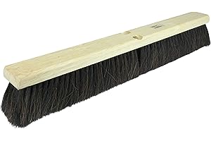 Weiler 42049 36" Medium Sweep Floor Brush, Black Tampico Center w/Horsehair Casing, Includes Brace