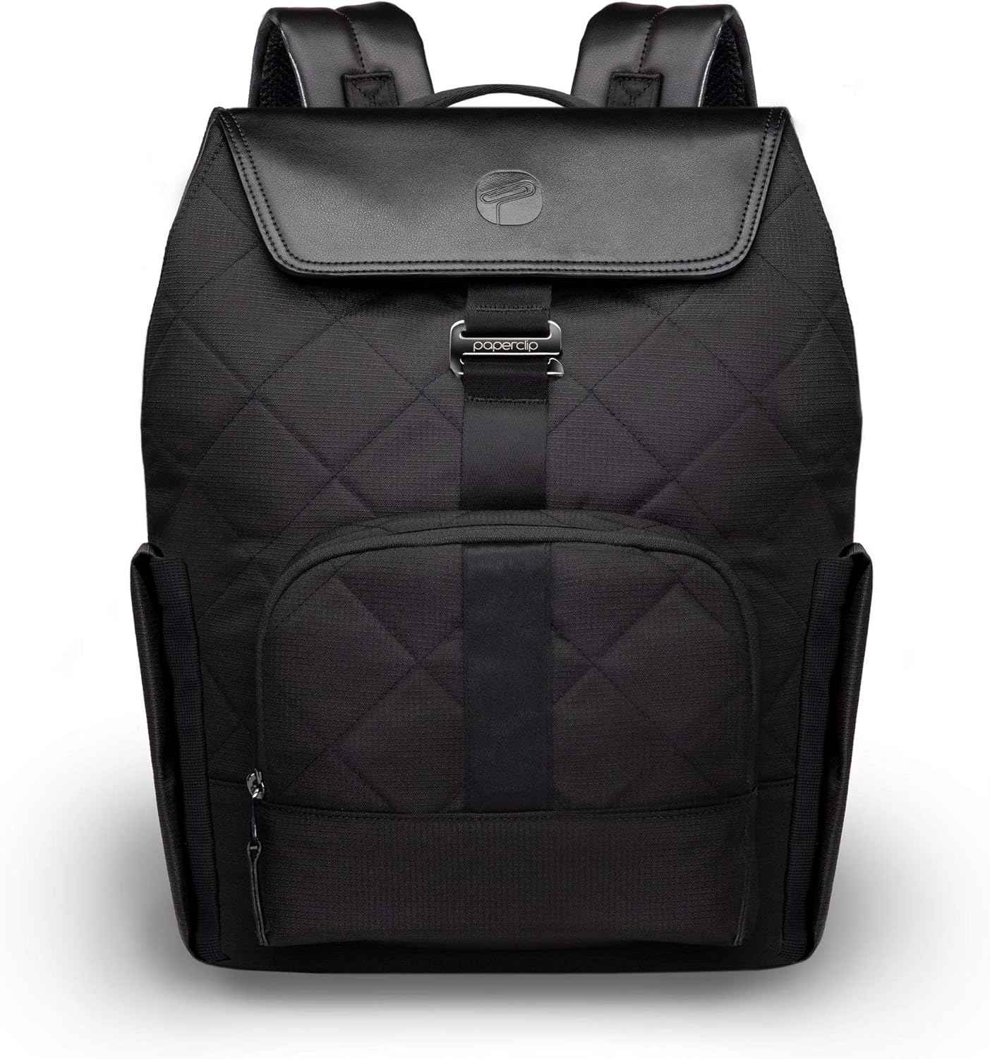 black quilted diaper bag