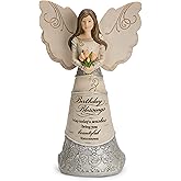 Pavilion Gift Company 82413 Elements Angels - Birthday Blessings May Today's Wishes Bring You Beautiful Tomorrows 6" Angel Figurine