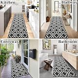 SHACOS Black Runner Rug 50 x 150 cm Non Slip Washable Hallway Rug view 5