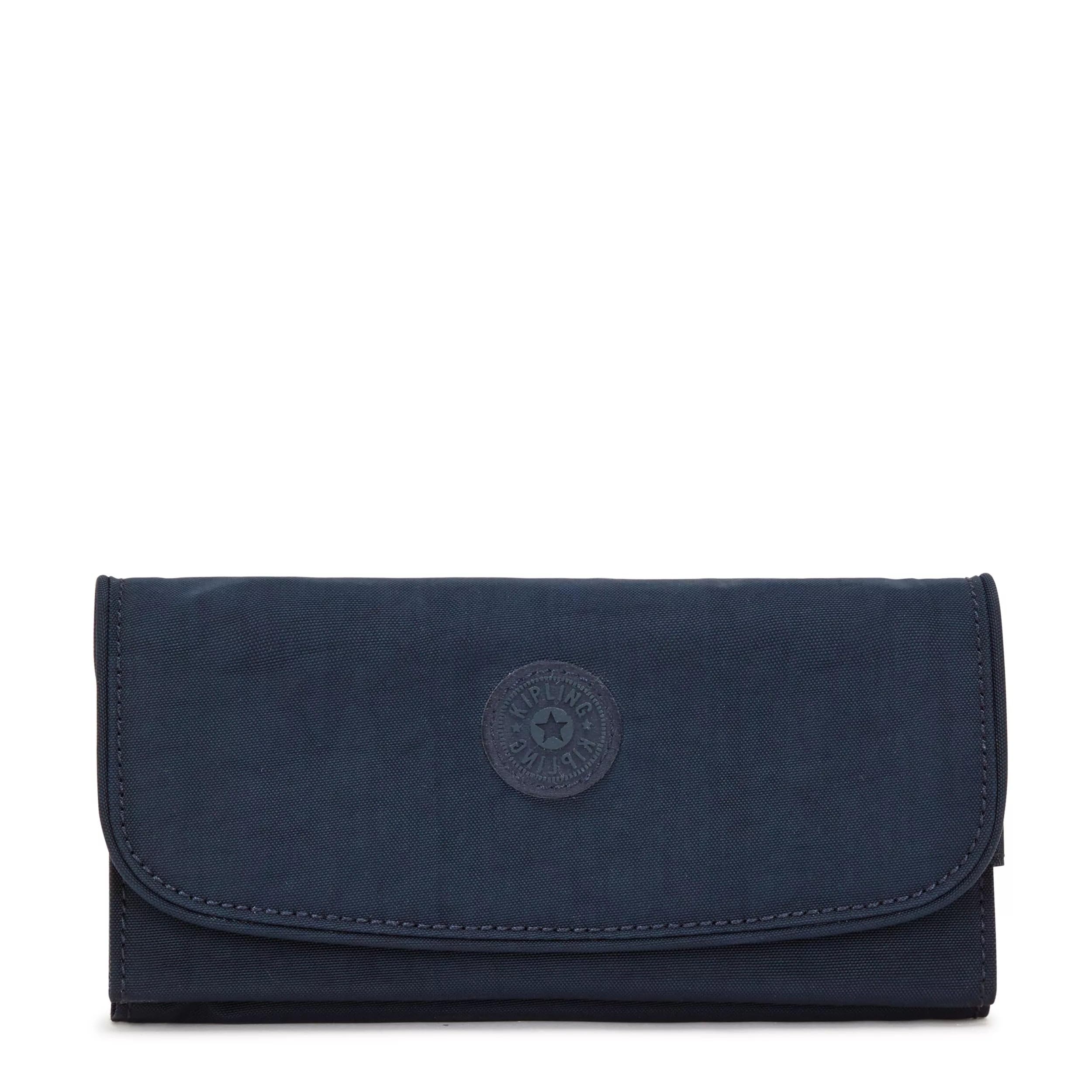 Kipling Women's Money Land, RFID Anti-Hacker Technology, Nylon Snap Wallet, Blue Bleu 2, 7.25''L x 4''H x 1''D, 100318153 Image