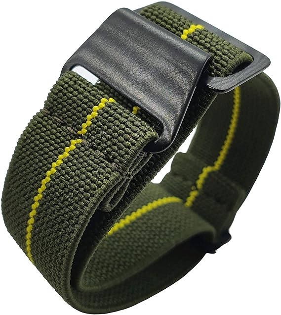 Max French Marine Nationale Elastic Nylon Navy Divers Parachute Watch