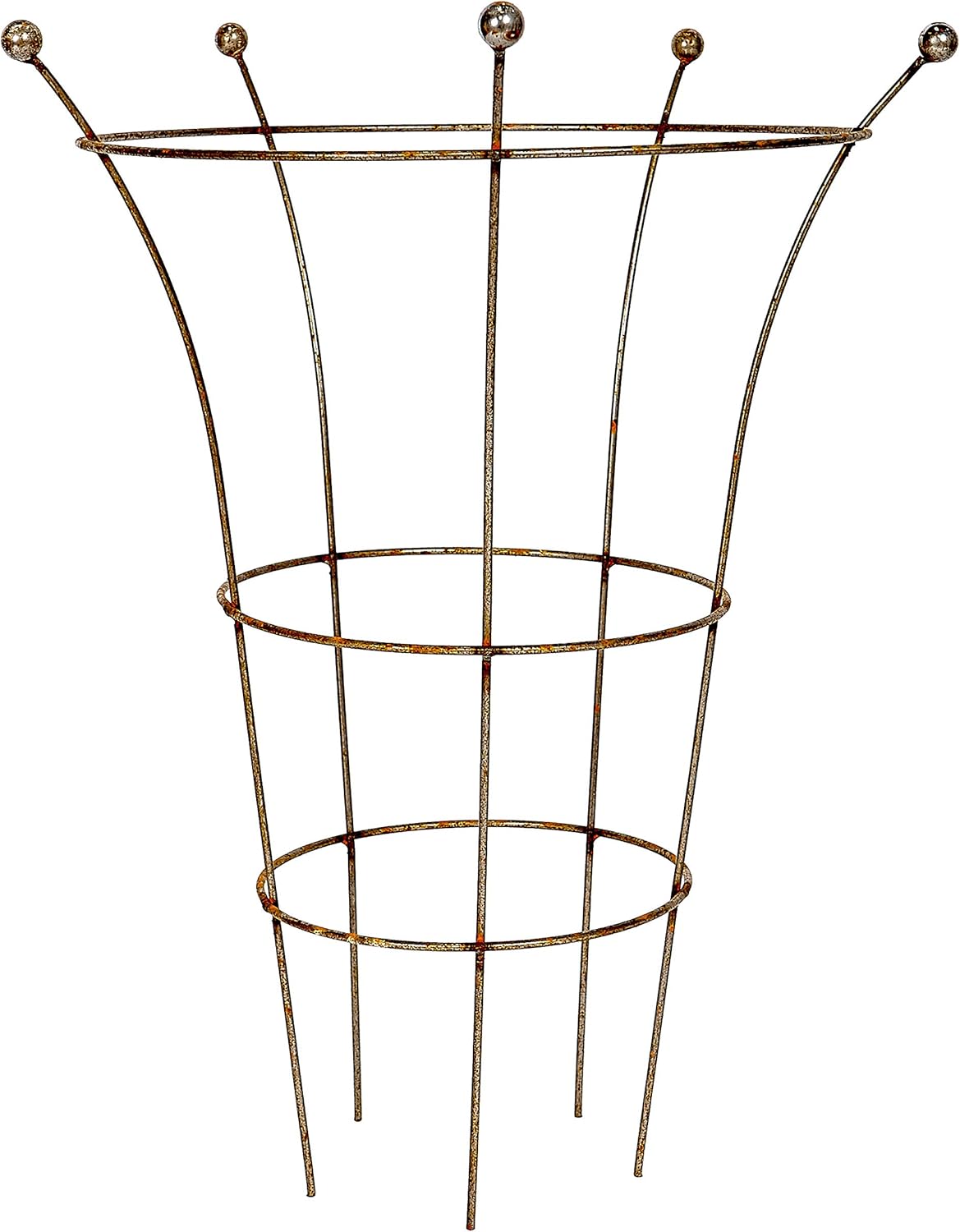 Ruddings Wood Large Heavy Duty Natural Rust Herbaceous Plant Support