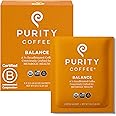 Purity Coffee BALANCE ? Decaf Medium Roast Coffee Single-Serve Packets (5ct Sachets) - Specialty-Grade Mountain Water Processed Decaf + Regular Arabica Blend- USDA Certified Organic Decaffeinated - Third Party Tested for Mold, Mycotoxins, Pesticide Residue