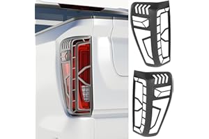 Narpes-Tail Light Lamp Guard Cover Protector for GMC Sierra 1500 2500HD 3500HD 2019-2025 Taillight Shell Frame Shield Denali SLT AT4 Accessories ABS Plastic Material Black