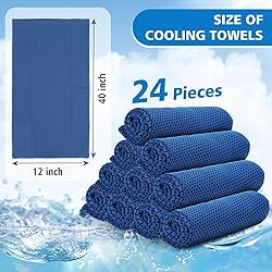 PJPSAA 24 Pack Cooling Towels Bulk for Neck and