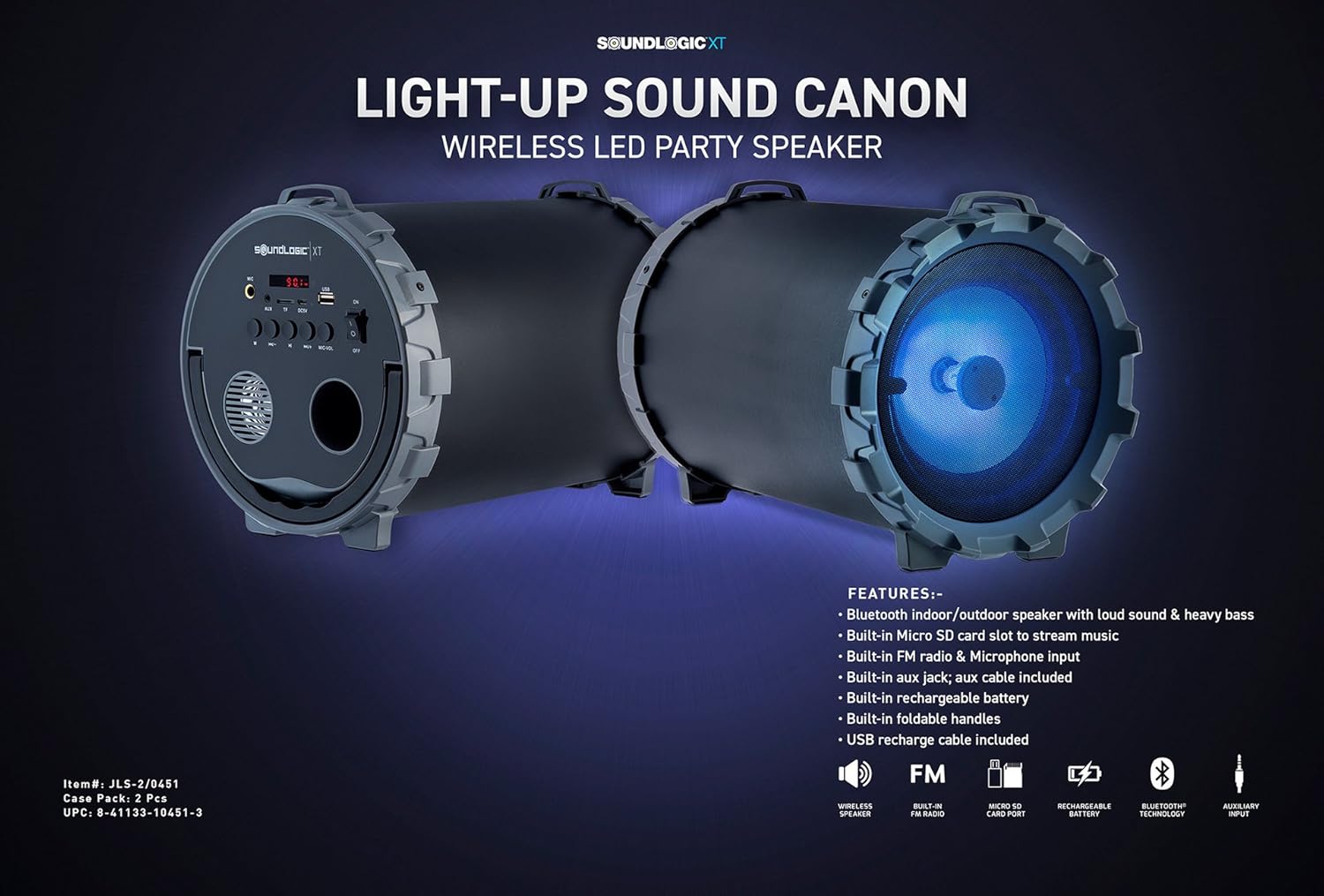 soundlogic cannon bluetooth speaker