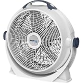 Lasko WINDMACHINE High Velocity Pivoting Floor Fan - 20" - 3301 - Gray | 3 Speeds, 360 Degree Directional Airflow, Portable Air Circulator Fan for Home, Garage, and Workshop, Fully Assembled