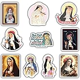 (10PCS) Saint Rose of Lima Stickers - Christian Catholic Gift Waterproof Vinyl Sticker Decal for Laptop Water Bottle or Car 3 Inches