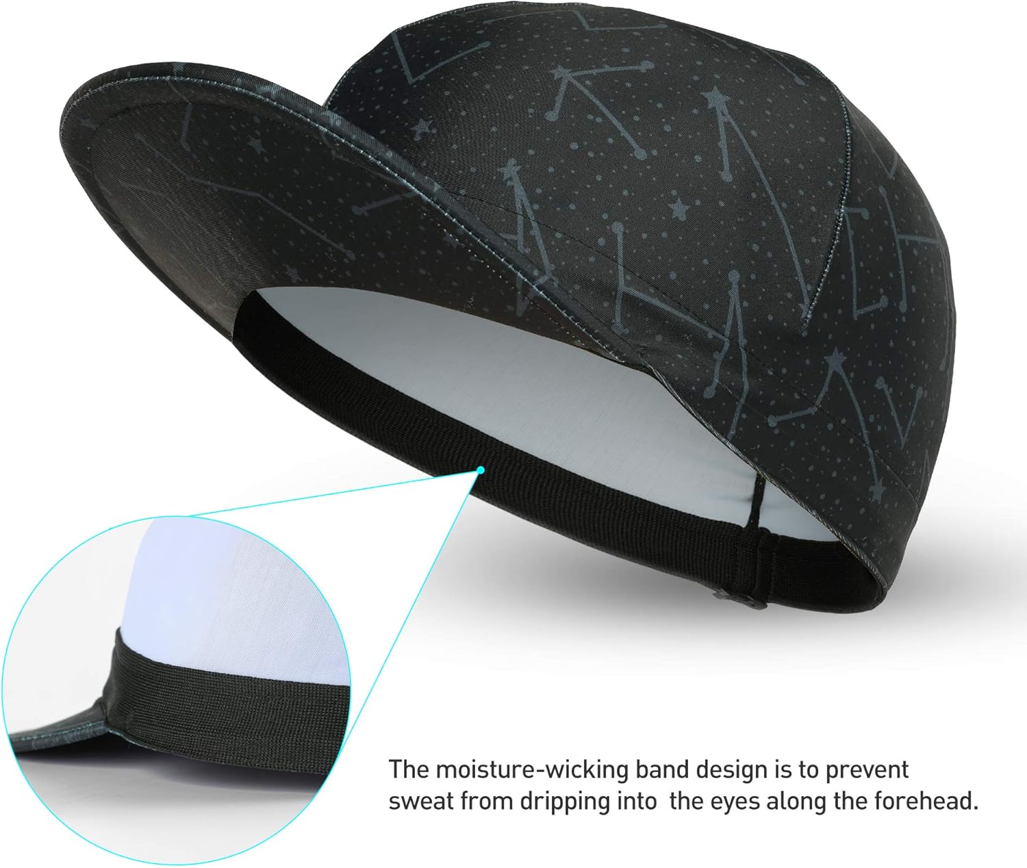 SUNMECI Cycling Cap for Men Cooling Adjustable Bike Hat with Little Brim Perfect Under Helmet: Clothing