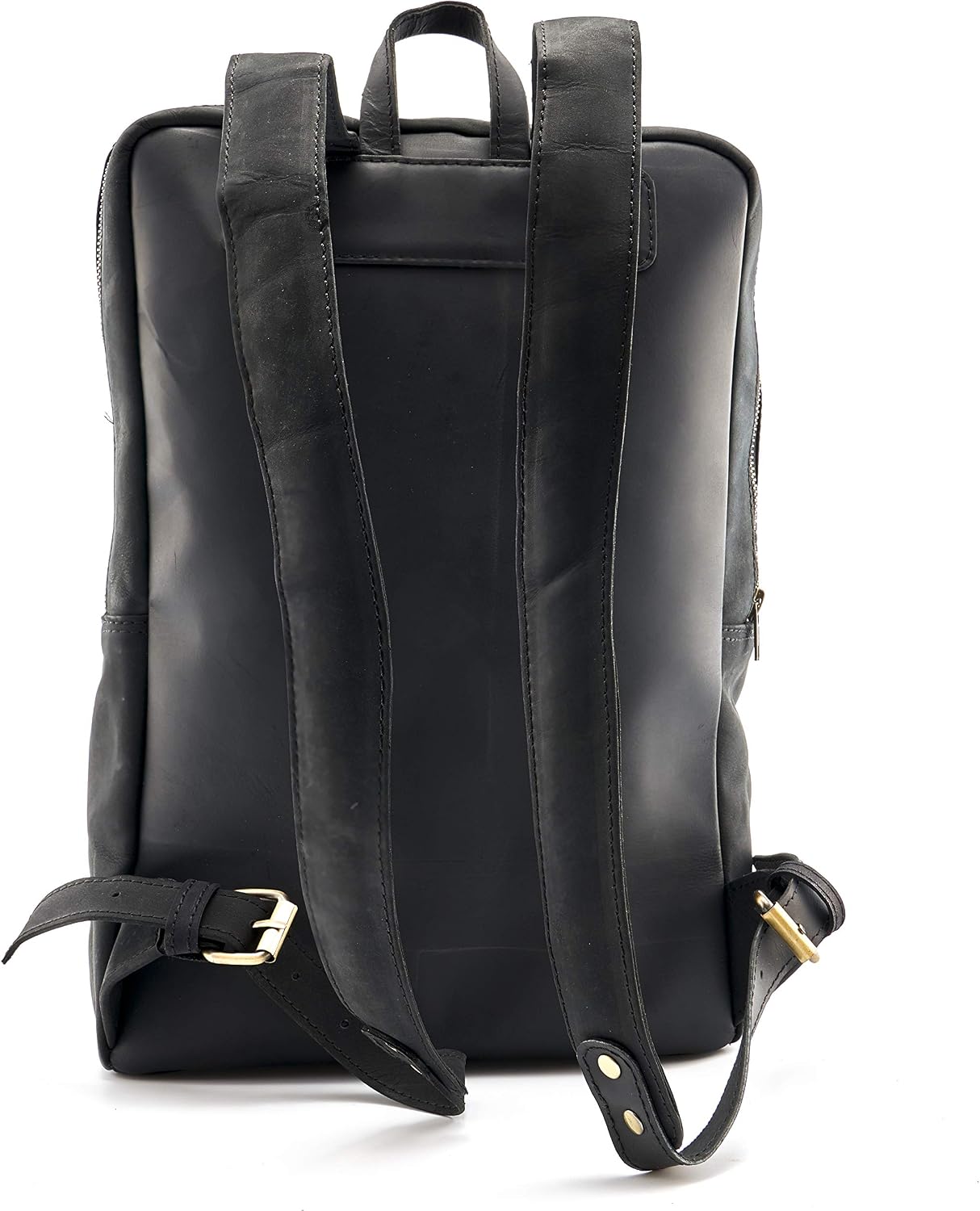 A.P. Donovan - Leather Backpack, Black, M - Image 5