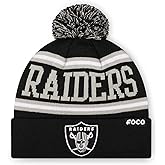 FOCO NFL Unisex-Adult NFL Team Logo Stripe Pom Beanie Hat