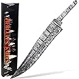 Hercules Knives Custom Hand Forged Damascus Steel Blank Blade Hunting Knife Bowie Blade Damascus Blade Billet Camping, Survival, Collectors Knives Handmade Knife Making Supply (BWE-02)