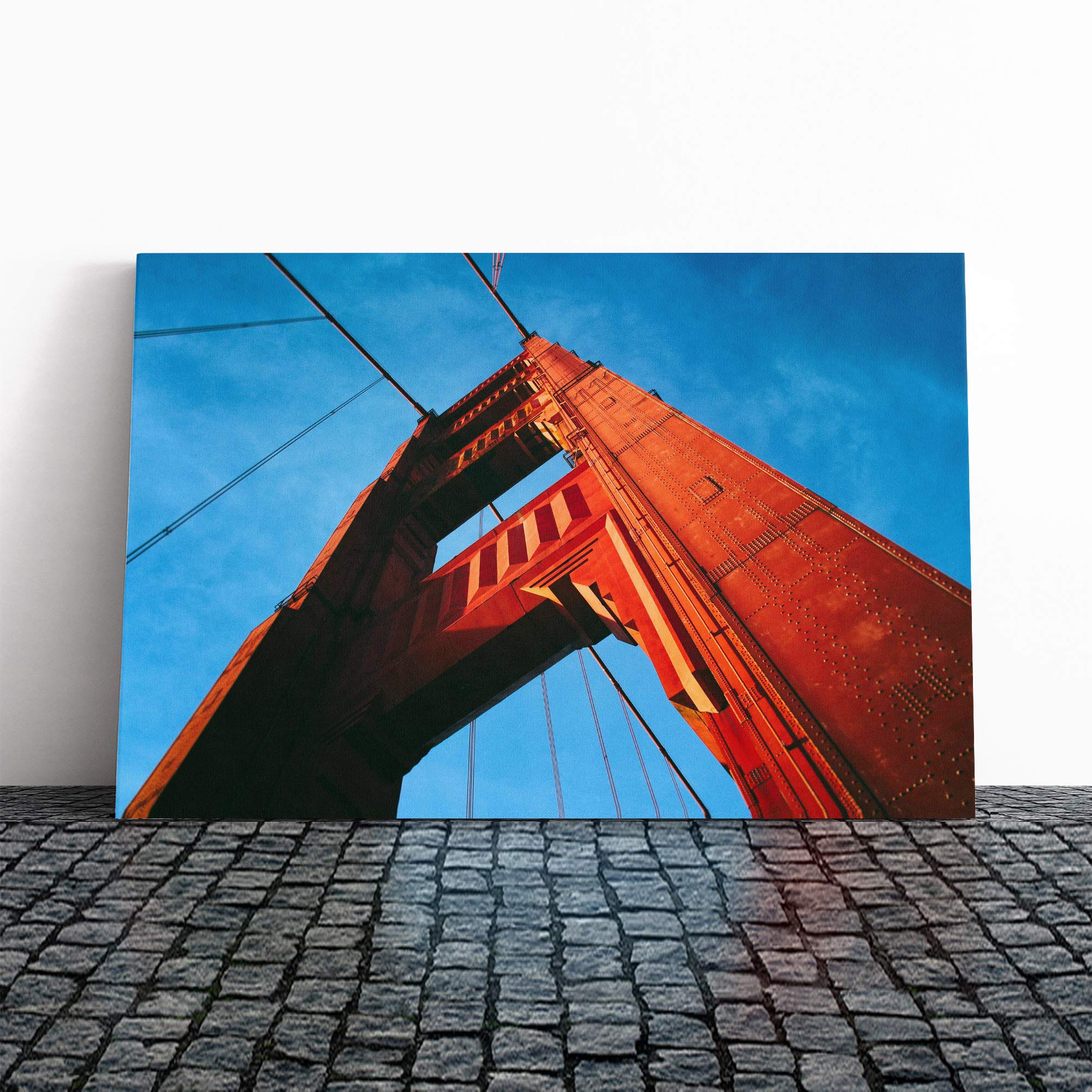 The Golden Gate Bridge San Francisco California (6) Canvas Print | Gallery Wrapped 30mm Frame Wall Art | 20x14 inches | Ready to Hang | Modern Cityscape Picture | Living Room Bedroom Lounge Office