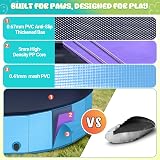 T2Y Dog Paddling Pool 160x30cm Large 5mm PP Board Quick Setup Drain Blue view 2