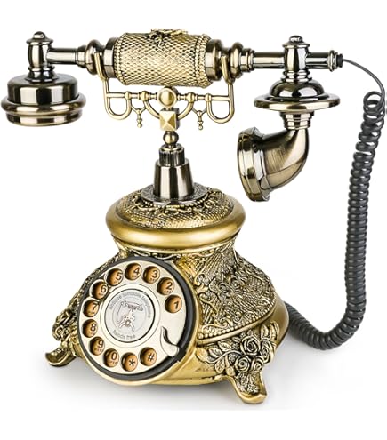 Retro Phone, TelPal Corded Landline Phone With Last Number Redial Black Vintage Telephone For Home Office Hotel Old Fashion House Telephone Set Wired Antique Home Phone Gift For Seniors