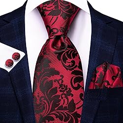 Hi-Tie 3 Pcs Gift Box Mens Tie Set Necktie with