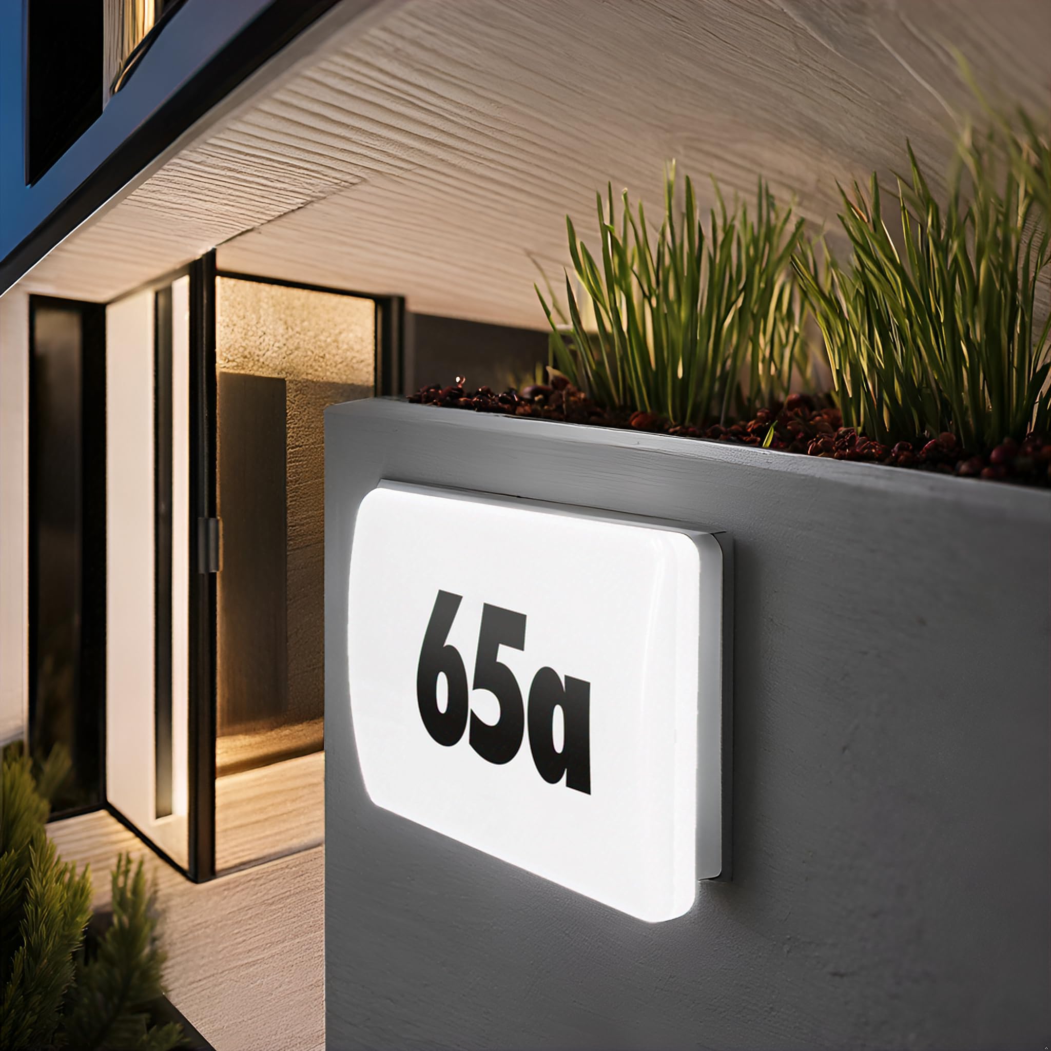 LED Wall Light House Number Light IP65 with Day Night Sensor 12 W Day White