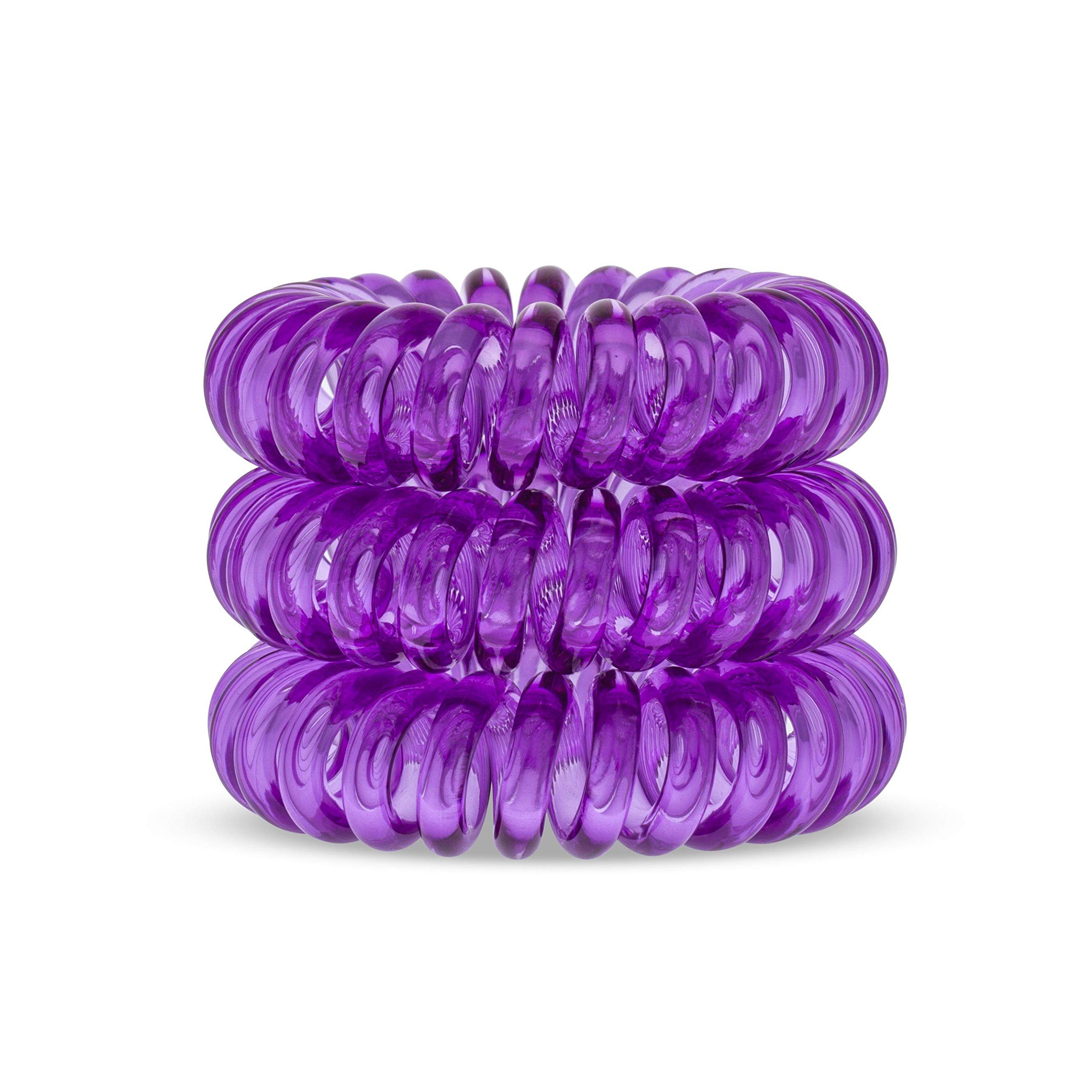 Purple Berry SpiraBobble | Hair Bands for Women – 12Pcs Set Hair Bobbles | Durable Hair Tie | Spiral Ring for ponytails