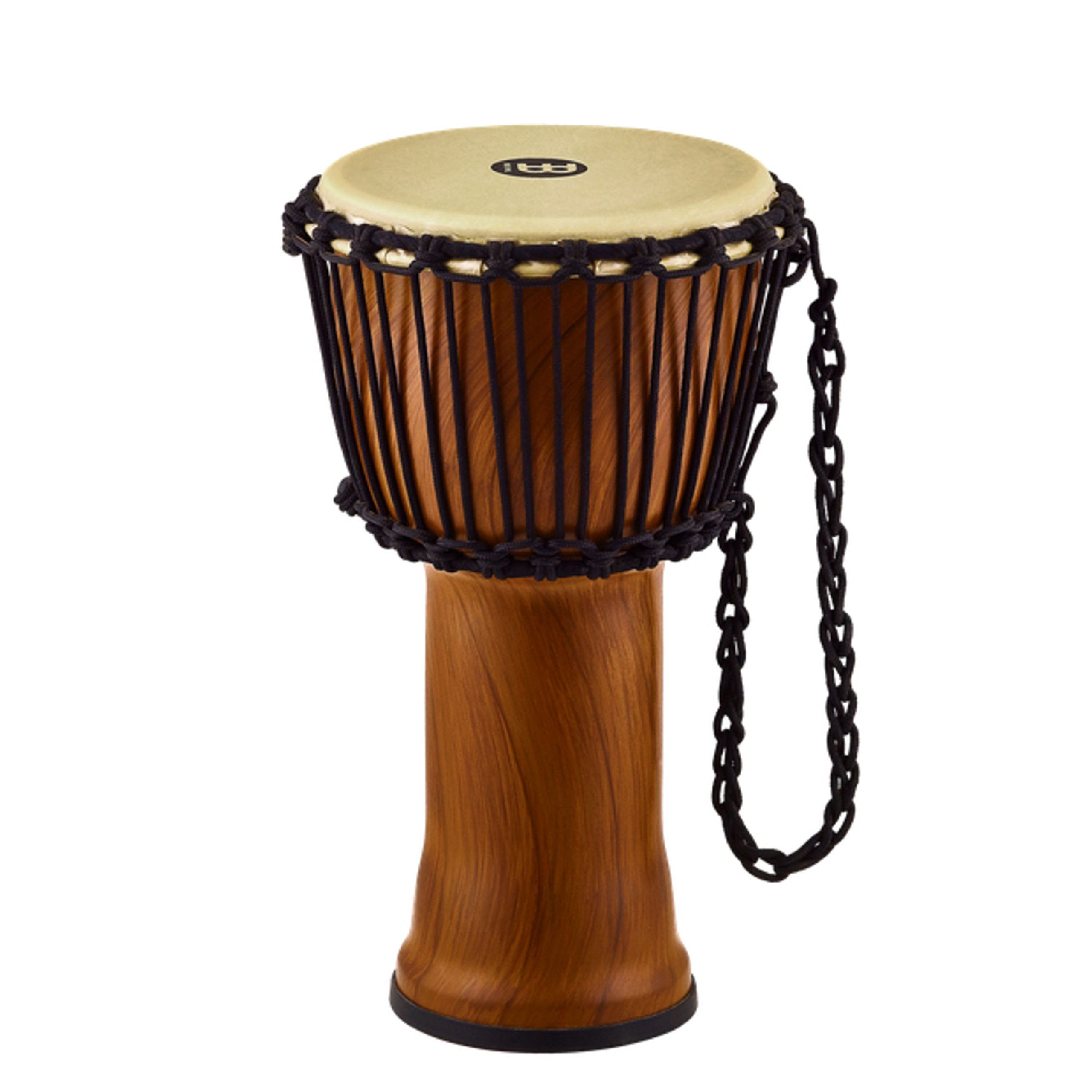 Meinl Percussion Rope Travel Djembe - Small Handdrum - With Nylon Ropes - Diameter 8 Inches - Plastic, Brown (PADJ3-S-Y)