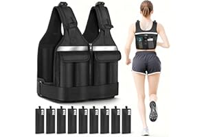 Weighted Vest for Women and Men, Weight Vests Adjustable 1lb-19lbs, Washable Weight Running Vests for Workout, Strength Train