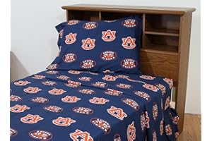 College Covers NCAA Auburn Tigers Collegiate Twin XL Sheet Set Blue