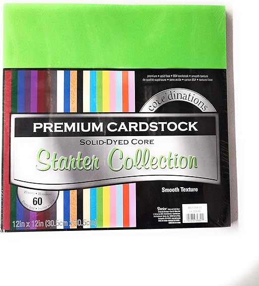 102 Sheets DCWV Cardstock Stack Value Pack 12 x 12 inches Smooth 6 each