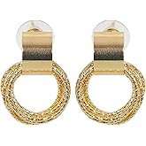 Half Hoop Gold Earrings for Women Dainty Gold Plated Lightweight Hypoallergenic Waterproof Knot Hoop Earing Women's Jewelry Valentines Birthday Gifts