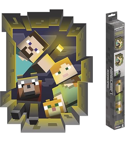 RoomMates Minecraft Creeper Giant Peel & Stick Wall Decals – Officially Licensed, Removable, Repositionable, No Residue