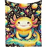 Homieblanket Axolotl Blanket for Boys Girls, Cute Axolotl Themed Design Printed Throw Blankets for Kids Lap, Chair Sofa, Warm Soft Cozy Blanket, 40"x 50"