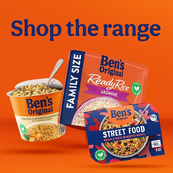 BEN’S ORIGINAL SPANISH STYLE RICE SINGLE SERVE CUP, SNACK OR SIDE, MICROWAVE IN 3.5 MINUTES, 2.4 OZ