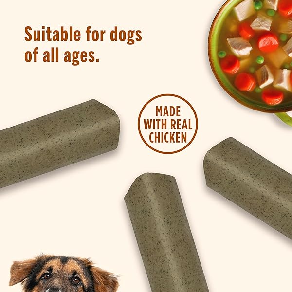 NUTRISH SOUP BONES PREMIUM DOG CHEWS WITH REAL CHICKEN AND VEGGIES, 6 CHEWS (RACHAEL RAY)