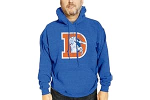 Team Fan Apparel NFL Adult Unisex Modern Throwback Ultra Soft Fleece Hooded Sweatshirt, Heathered Football Hoodie