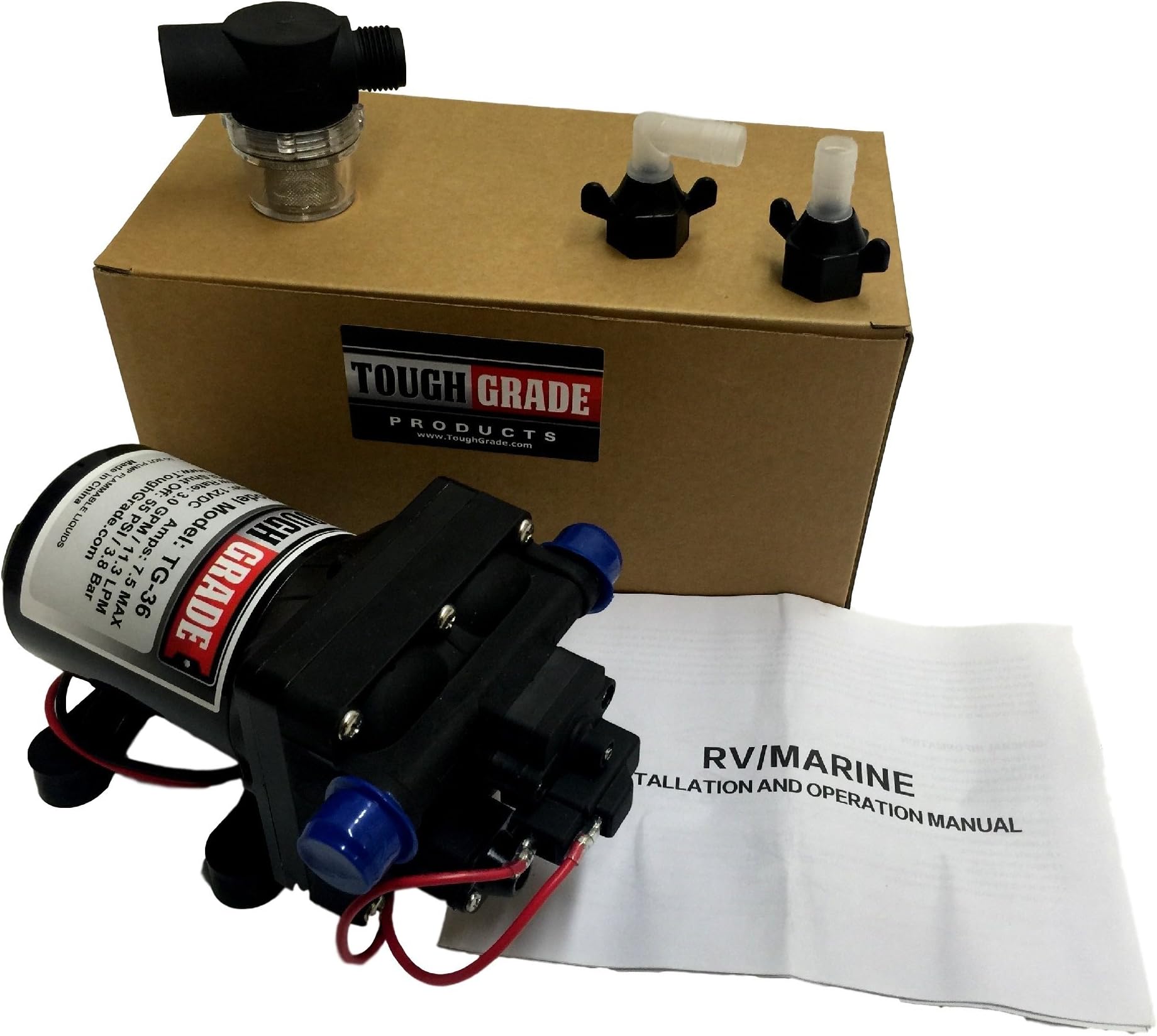 ToughGrade TG- 92 3.0 GPM/11.3LPM On-Demand Water Pump 12V RV, Marine