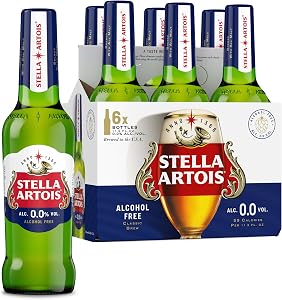 Stella Artois 0.0 Non Alcoholic Beer, 6 Pack - 11.2 FL OZ Bottles